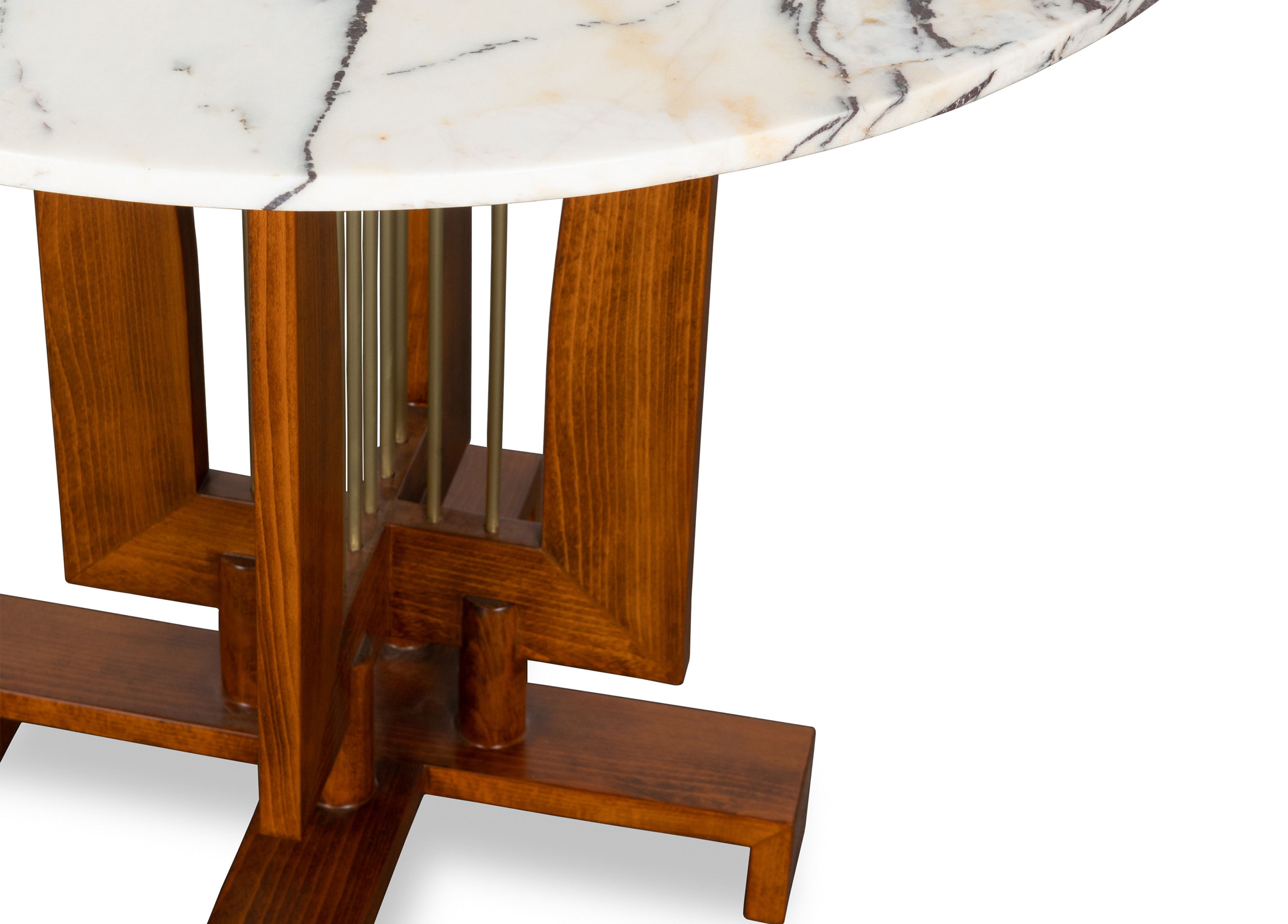 Pilar Dining Table White Marble
